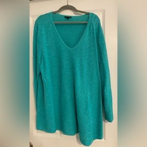 Soft turquoise summer sweater